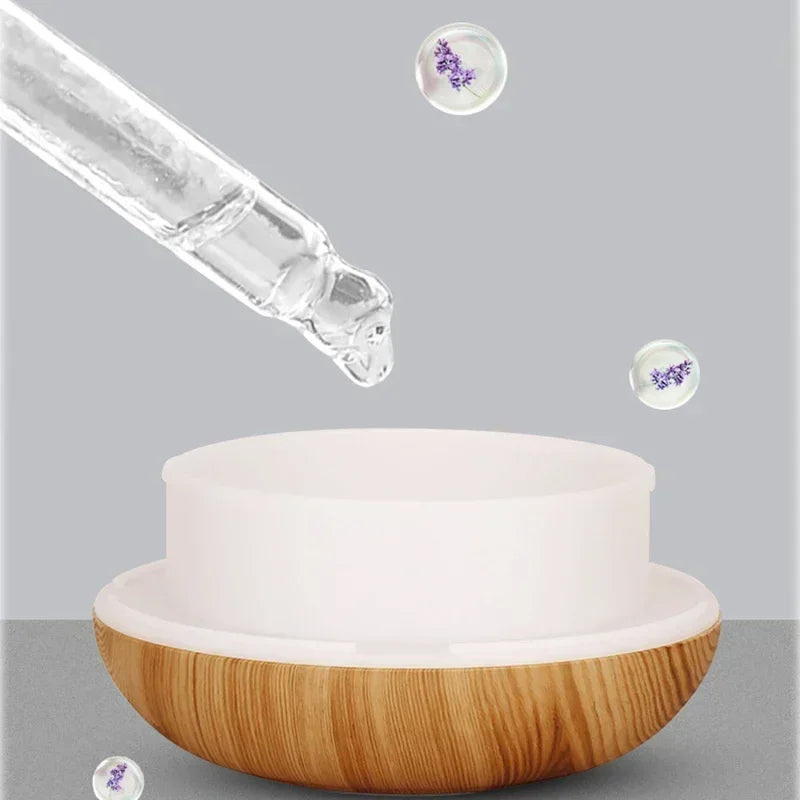 Difusor Aromaterapia 350ml Veta de Madera | Control Remoto | LED 7 Colores 🌿