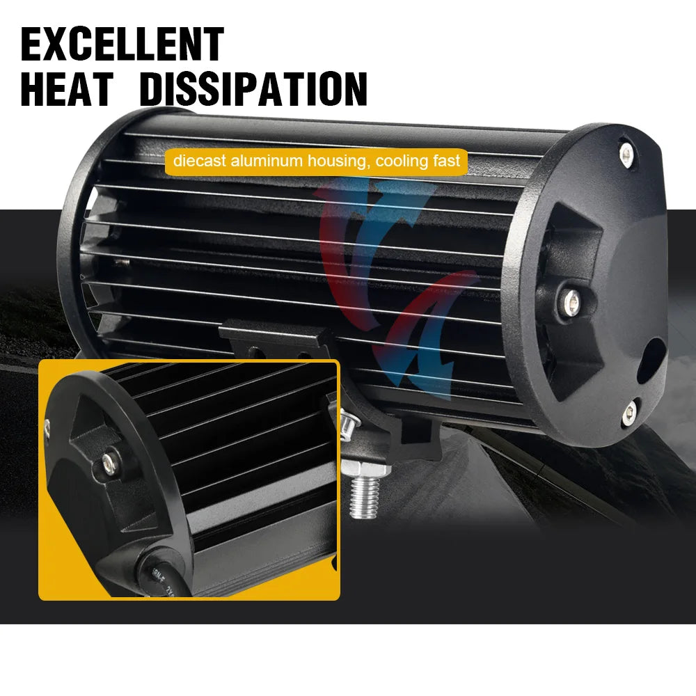 Barra LED Off Road 120W Combo | IP68+ | 6500K | 12V/24V | Camión, Tractor, Barco, SUV y ATV 4x4