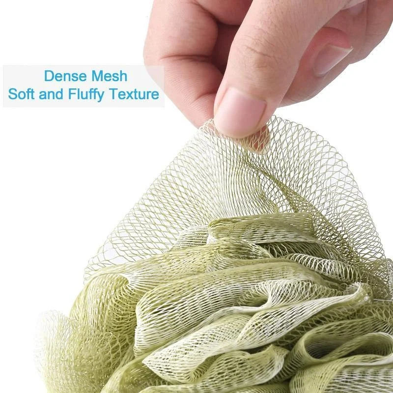 1 pc Large Bath Ball Rich Bubble Bath Towel Scrubber Body Cleaning Mesh Shower Wash Sponge Bathroom Accessories