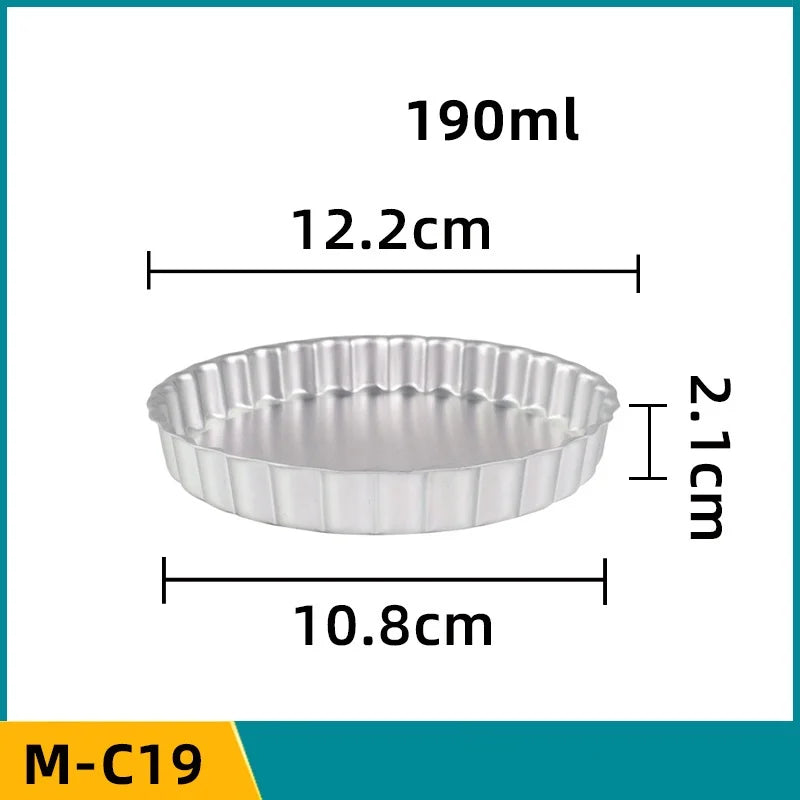 Set 5/10pcs Moldes Mini Acanalados de Aluminio para Pudding y Mousse 🍰