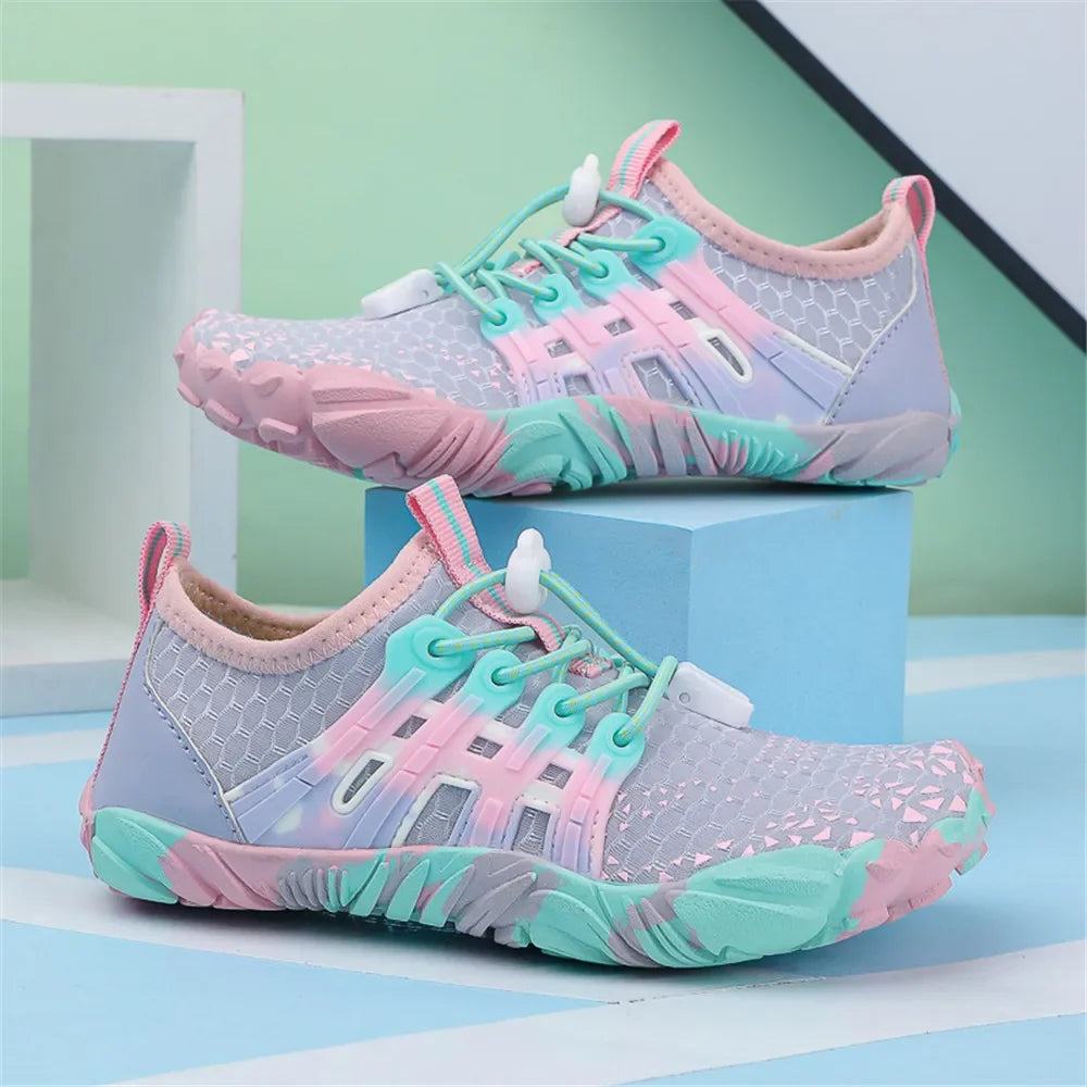Water Shoes Kids Summer Beach Five Fingers Barefoot Swimming Aqua Shoes Colorful Seaside River Slippers Children Sneakers New