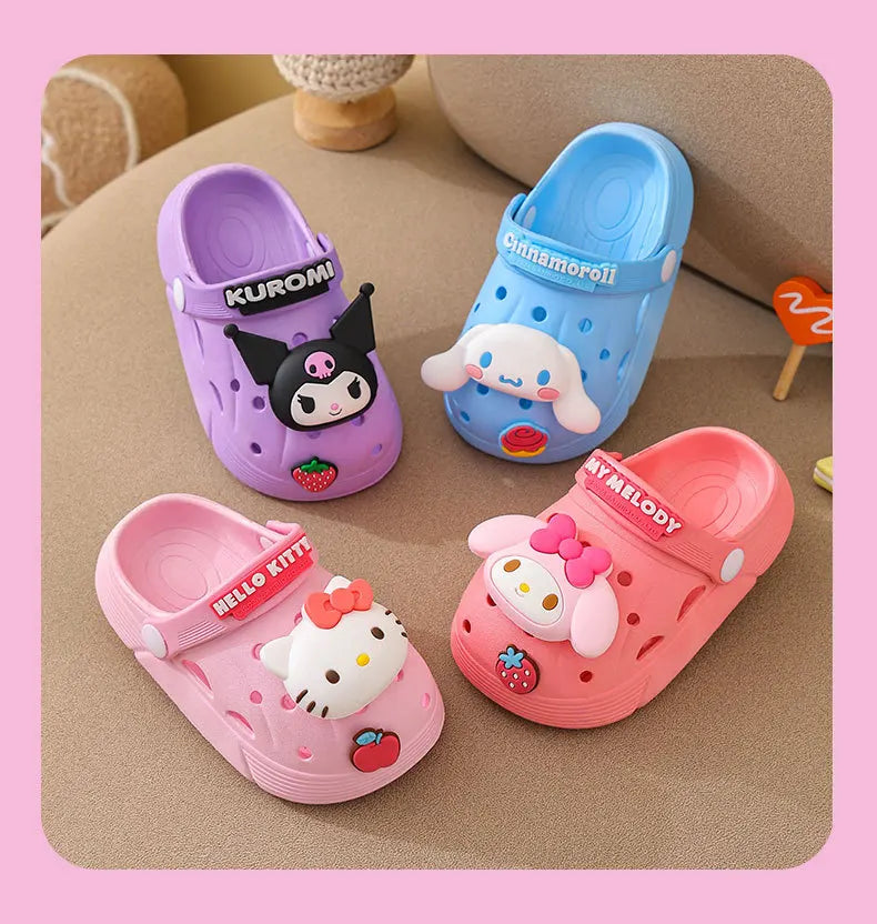 Pantuflas Sanrio Hello Kitty Kuromi para Niñas | Suaves Antideslizantes | Verano 🐱