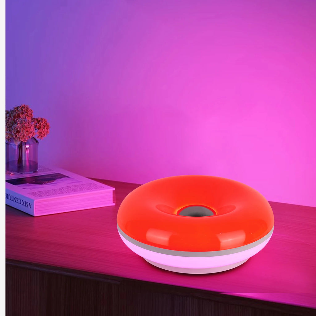 Bauhaus donut table lamp USB plug bedroom bedside decorative light living room dining room ambient light（Not glass）