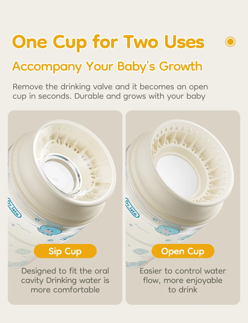 Vaso de Aprendizaje 360° 280ml para Bebé | Tapa Flip | Antiderrame | Sin BPA 🍼