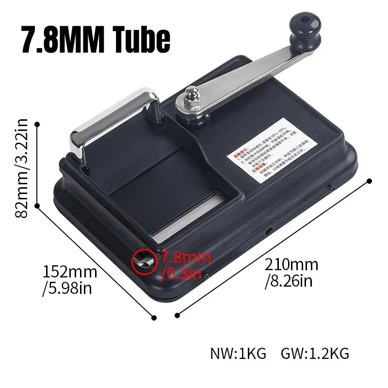 Double Rail Tobacco Rolling Machine Aluminum Alloy Cigarette Maker Injector Cigaret Filling 5.5/6.5/8mm Tube Smoking Accessories