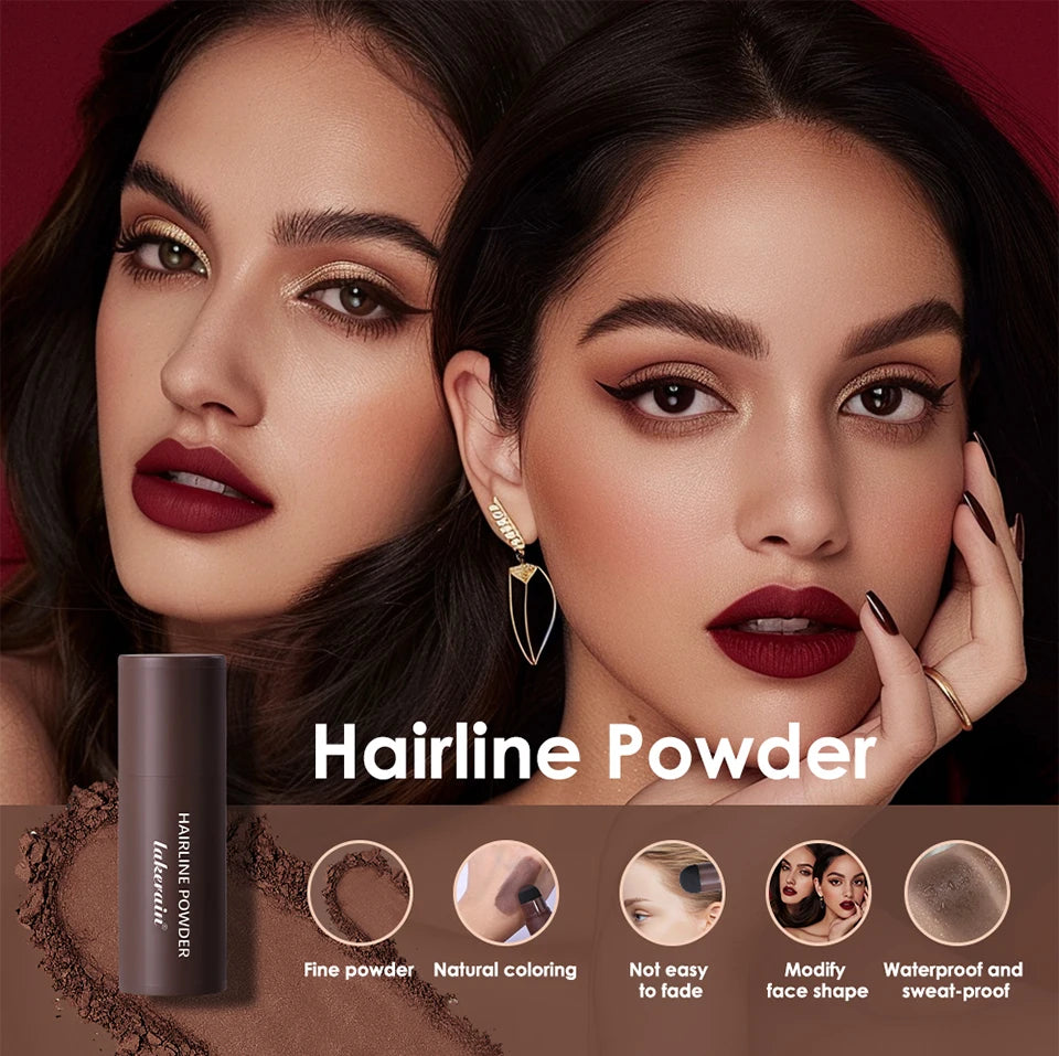 Hairline Powder Long Lasting Shadow Filling Forehead Hair Gaps Waterproof Sweat-proof Fine Powder Natural Color Hairline Makeup