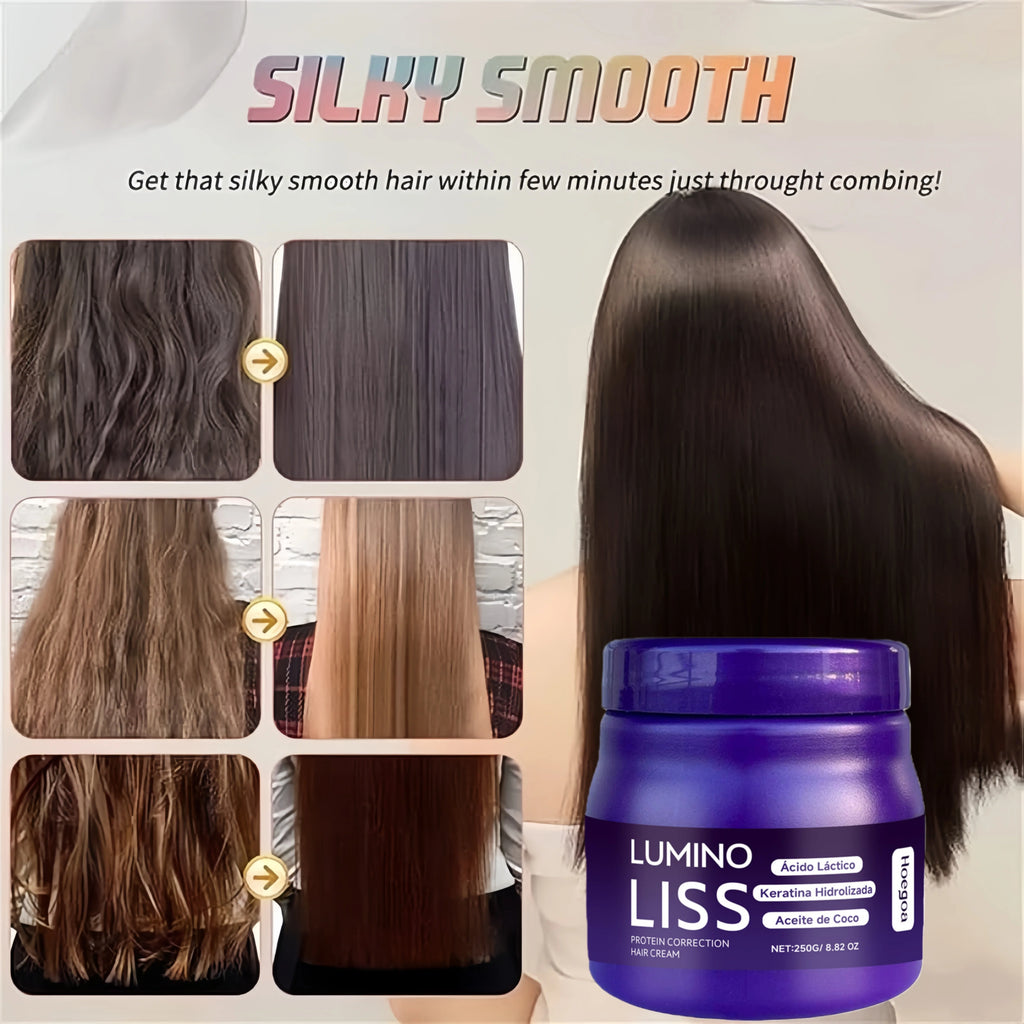 Protein Straightening Cream Smooth Hair Repair Frizz Curls Naturally Without Damaging Hair Nourishes Softens Hair Creating Silky
