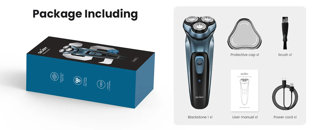 Sejoy Electric Razor for Men Rechargeable Electric Razor Shaving Machines  Mens Electric Shavers, - Firu Total Sales