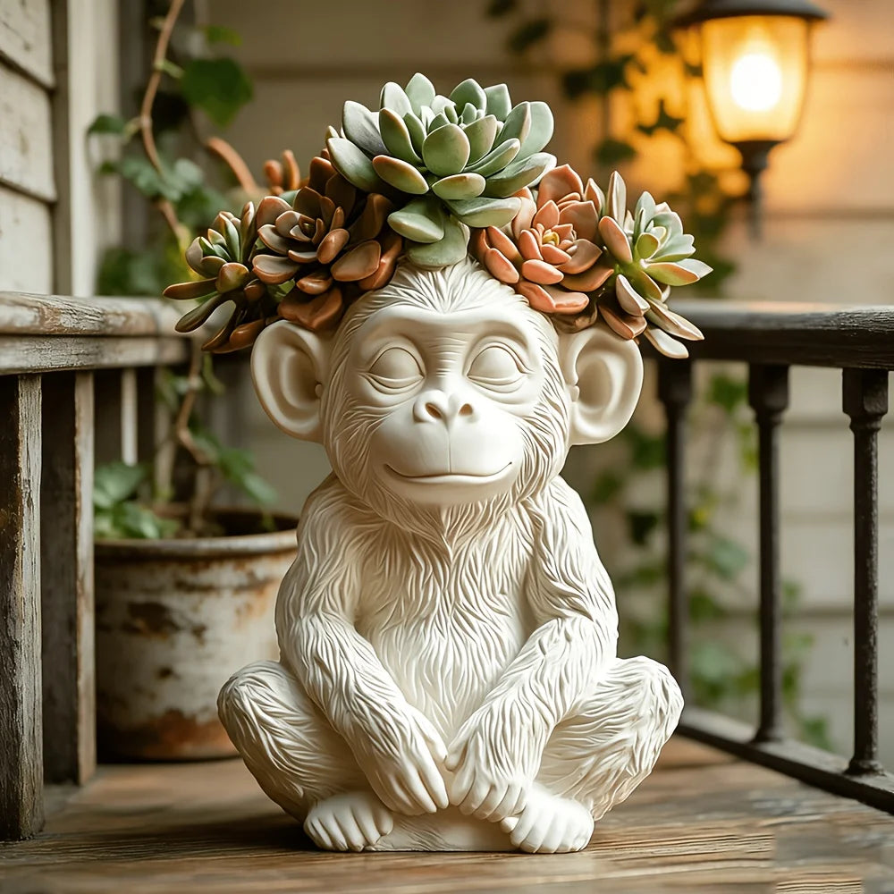 Molde de Silicona Mono Sonriente para Florero y Porta Pinceles | Resina y Yeso 🐒