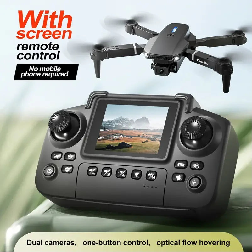 Drone E88 2025 | Cámara Dual HD 1080P | Control por Pantalla Sin Teléfono | GPS | WiFi | Despegue 1 Tecla | Resistente a Golpes