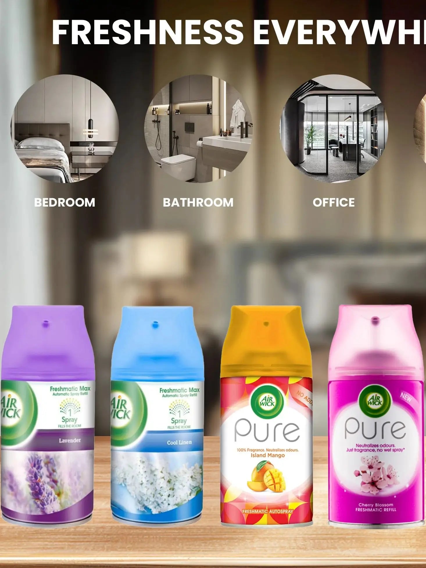 2 Pcs 6.2 Oz Per Count Automatic Spray Air Freshener Refill, Scented Air Freshener For Car, Office, Home And Bathroom, Car Spray