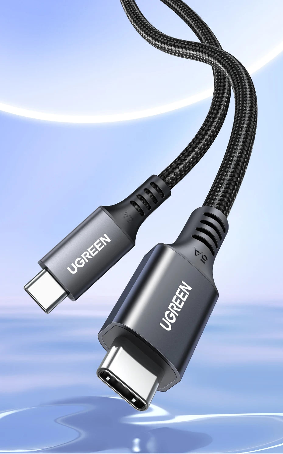 UGREEN Cable USB-C 100W 5A | QC4.0 | Trenzado Aluminio | iPhone 17/16/15, MacBook, Samsung S25/S24