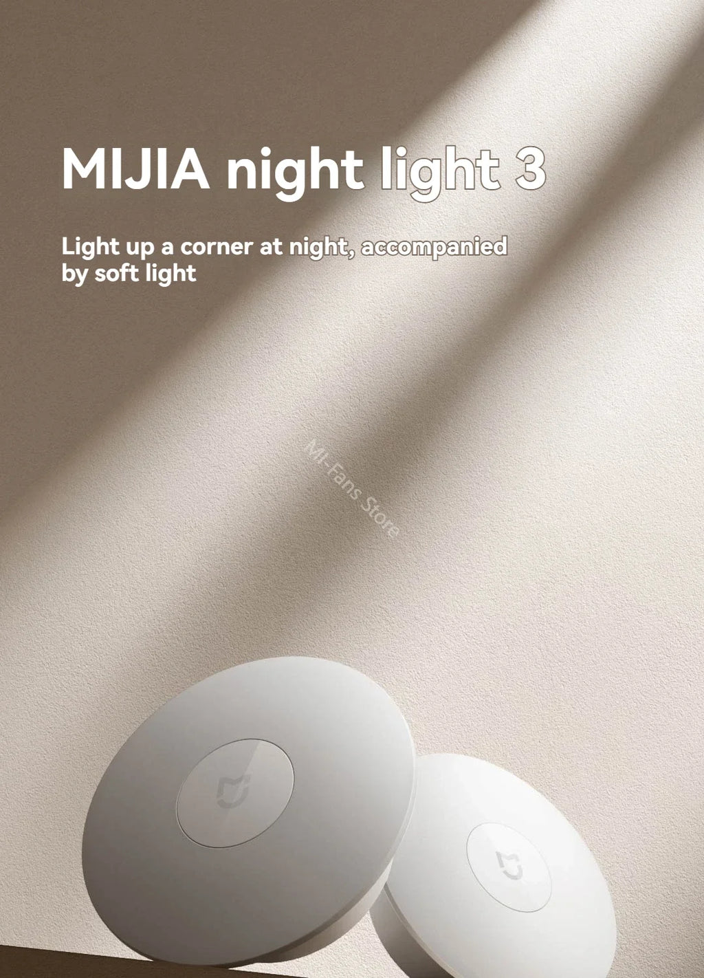 Xiaomi Mijia Night Light 3 Type-C Rechargeable 600mAh Dual Sensor Automatic Induction Brightness Adjustable Soft Night Lamps