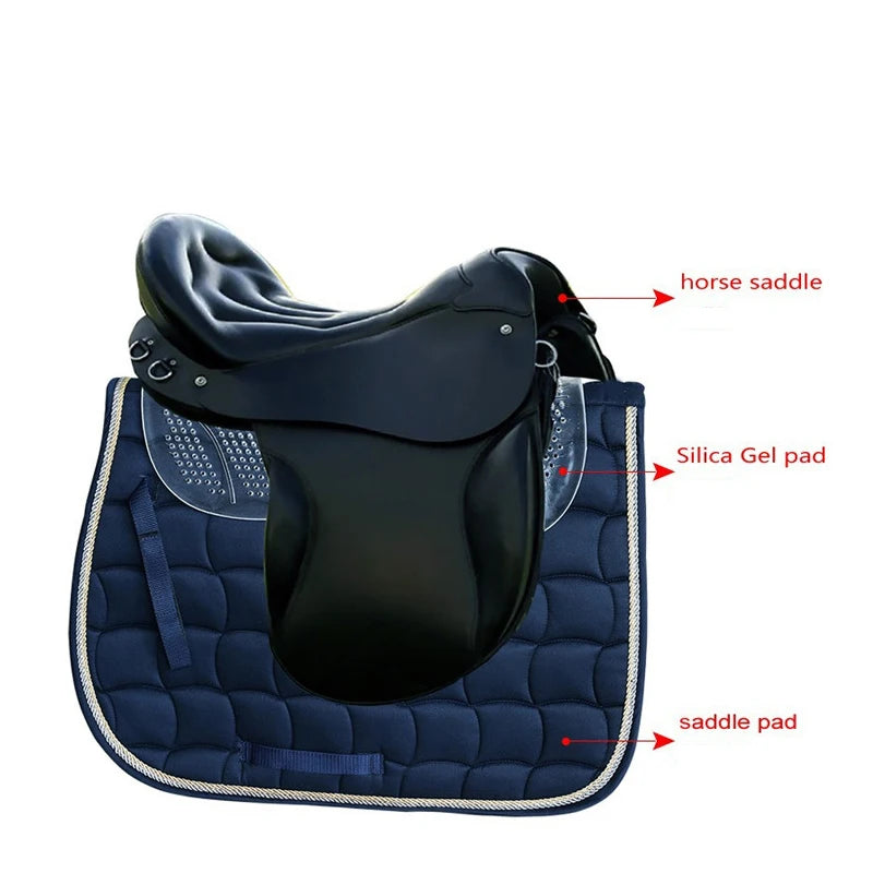 Equestrian Silicone Shock Absorption Balance Pad Anti-Slip Breathable Saddle Pad for Horse