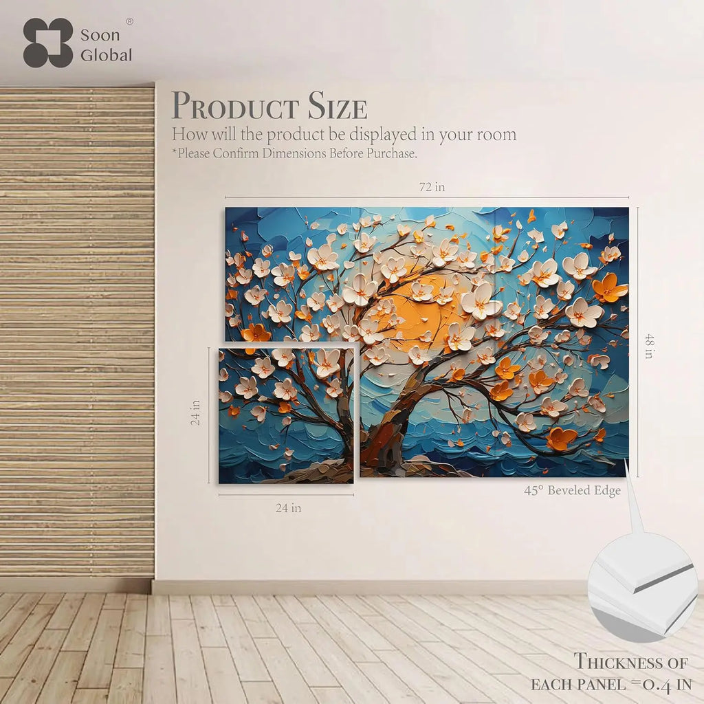 72x48 Inches Decorative Acoustic Wall Panels, Sound Absorbing Canvas Art for Home and Office