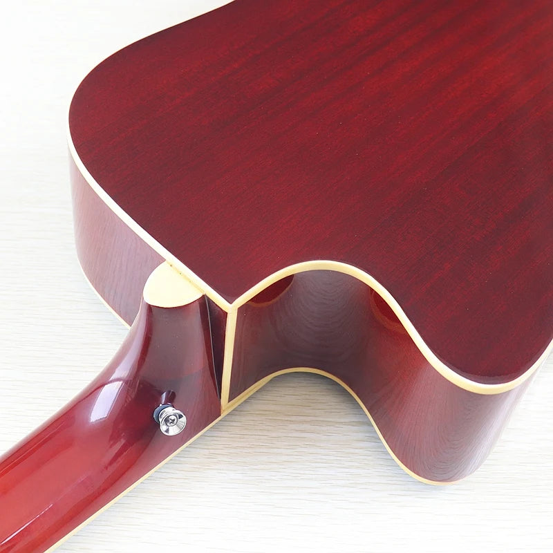 Guitarra Acústica de 12 Cuerdas 41" | Madera Spruce | Diseño Folk | Negro y Natural 🎸