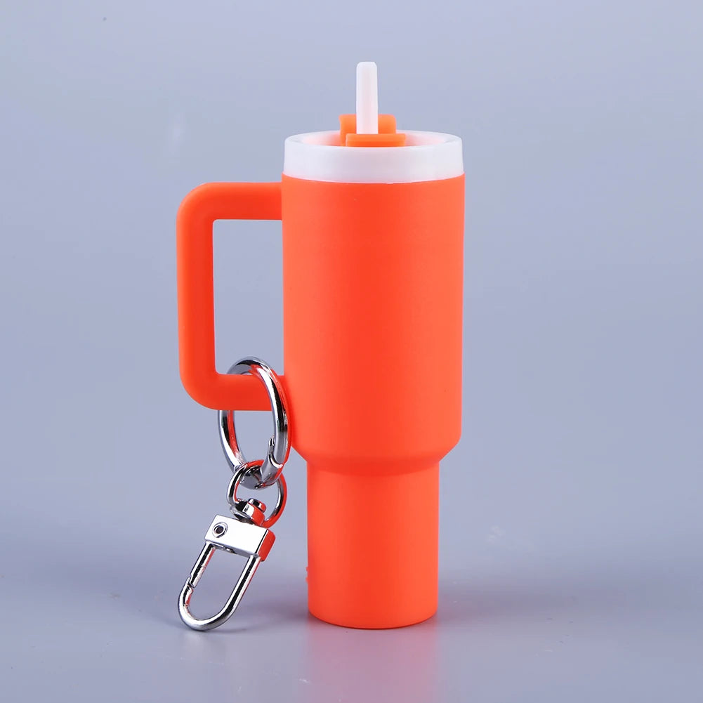 Mini Cup Keychain Lip Balm Keychain Cute Tumbler Key Ring Chapstick Holder Keychain Handbag Charms Key Ring for School Bag