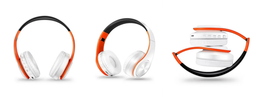 HIFI Stereo Bluetooth Headphones | FM Radio + SD Card + Mic | iPhone Samsung Xiaomi