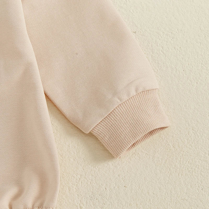 Baby Sweatshirt Romper Colorful Letter Embroidery Long Sleeve Crew Neck Bodysuit Newborn Playsuit