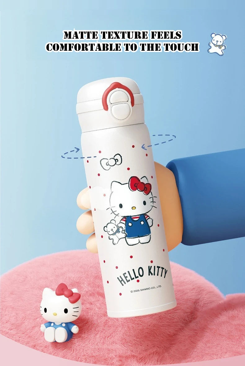 X&W 500ML for Sanrio My Melody Thermos Cups Cartoon Stainless Steel Vacuum Flask Student Cute Insulated Water Bottles Kids Cup