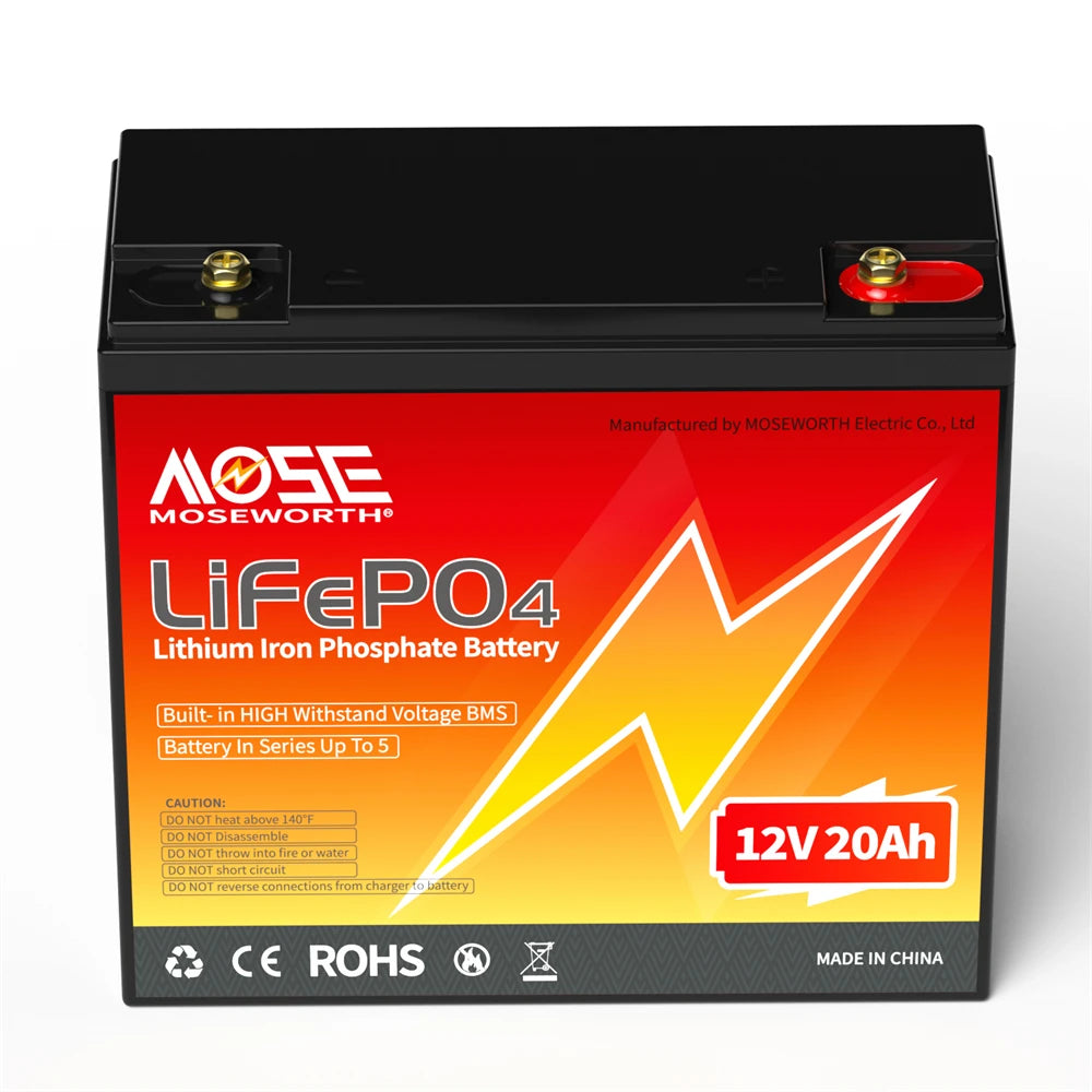 Batería LiFePO4 12V 6Ah-300Ah con BMS | Recargable | Solar y Ciclo Profundo 🔋