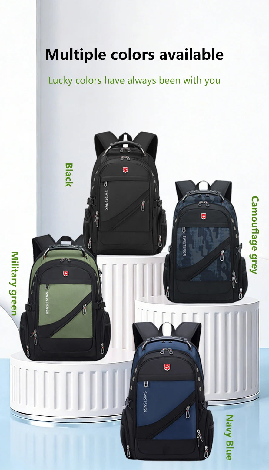 2026 Waterproof 17/20 Inch Laptop Backpack Men Airplane Travel Backpack Women Oxford Rucksack Male School Bag modern Mochila