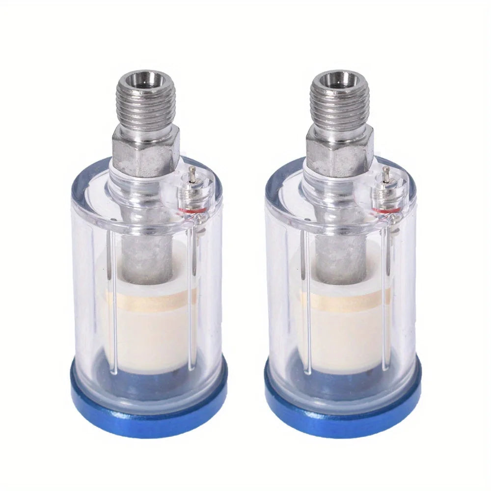 Paint Filtration 2PCS Air Filter for Guns, Compressors, General Purpose 1/4 NPT Ports, Oil/Water Separator