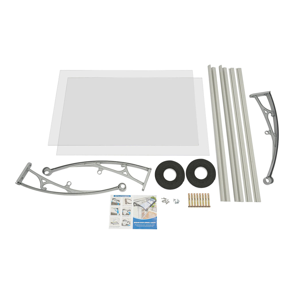 Front Door Arch Rainshed Easy to Install Canopy for Outdoor Sun Protection for Balconies/Roofs/Yards/Garages