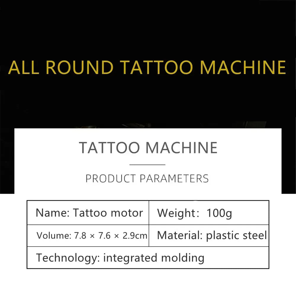 Professional Tattoo Motor Machine Portable Plastic Steel Rotary Cutting & Fogging Machine Body Art Accessories Tattoo Supplies