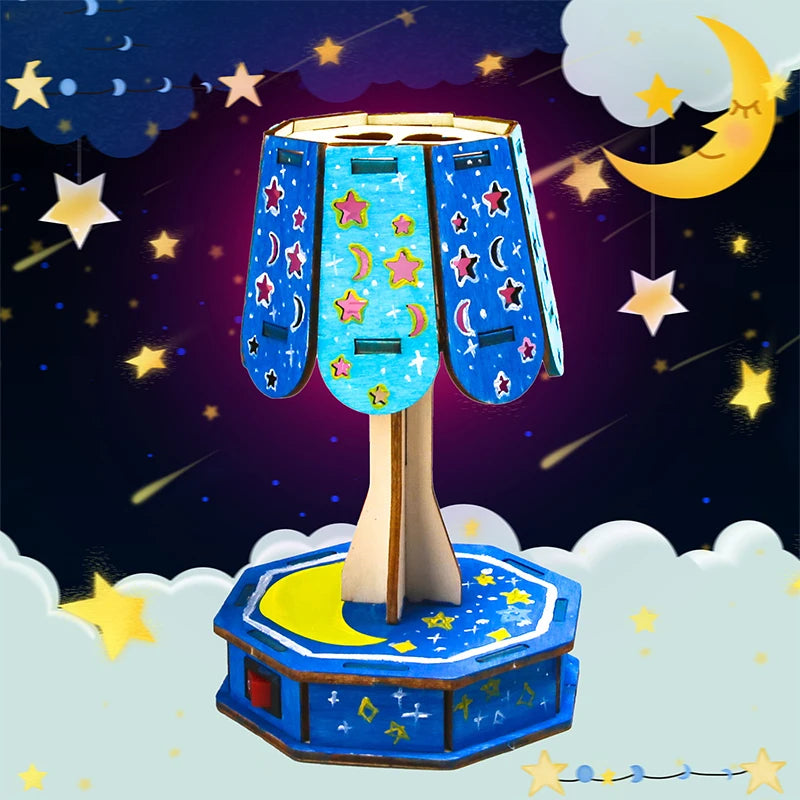 Educational Project DIY Wooden Small Table Lamp Craft Kit