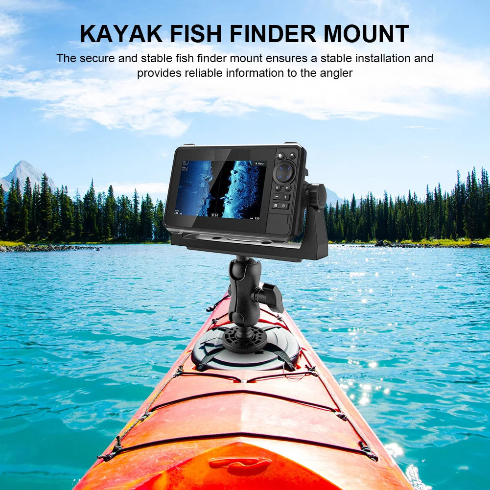 Fish Finder Mount Base Wear Resist 360 Degree Swivel Fish Finder Rack Universal Fishfinder Supporter for Marine Boat Kayak
