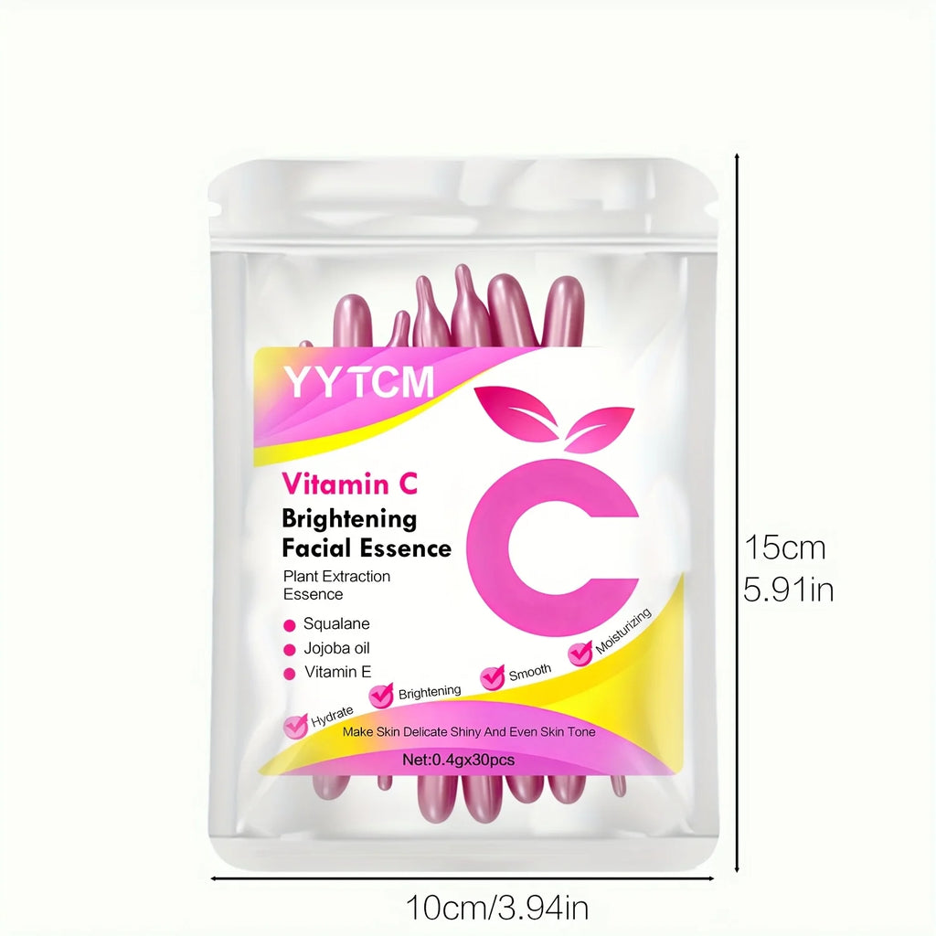 Vitamin C Brightening Capsule Essence | Squalane + Vitamin E | 30 Caps | Deep Hydration