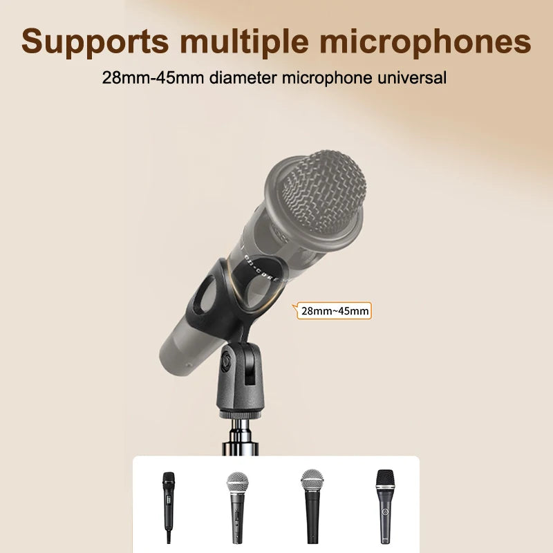 NEW! Microphone Boom Tripod Stand 1.7 2.1M Mic Tripod Bracket 66CM Crossbar Arms With Clip And Phone Holder