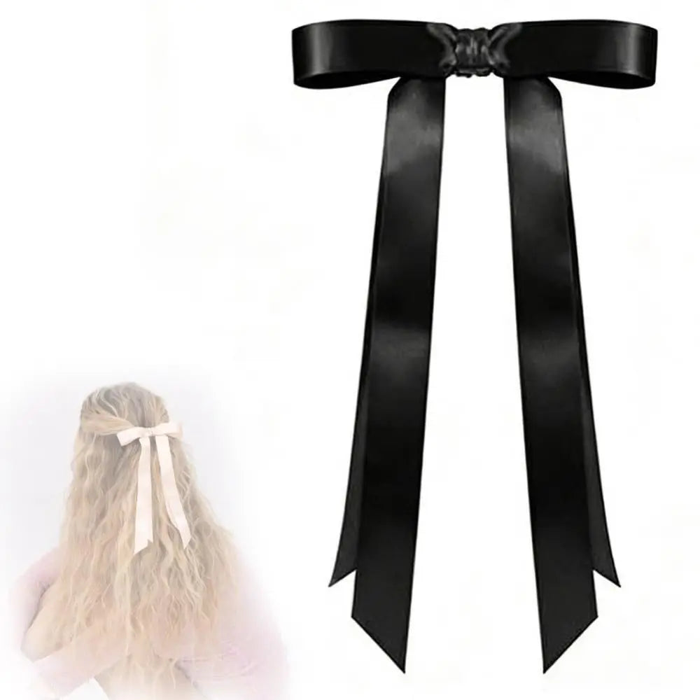 Strong Hold Bow Magnetic Hair Clip  No Slip Long Ribbons, Smart Magnet Hair Clips for Hairstyling No Crease Women