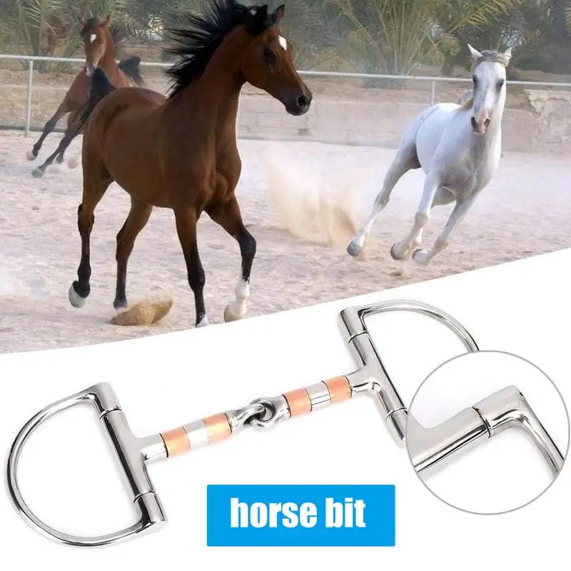 Filete Snaffle D-Ring con Cobre para Caballo | Articulación Simple | Ecuestre 🐎