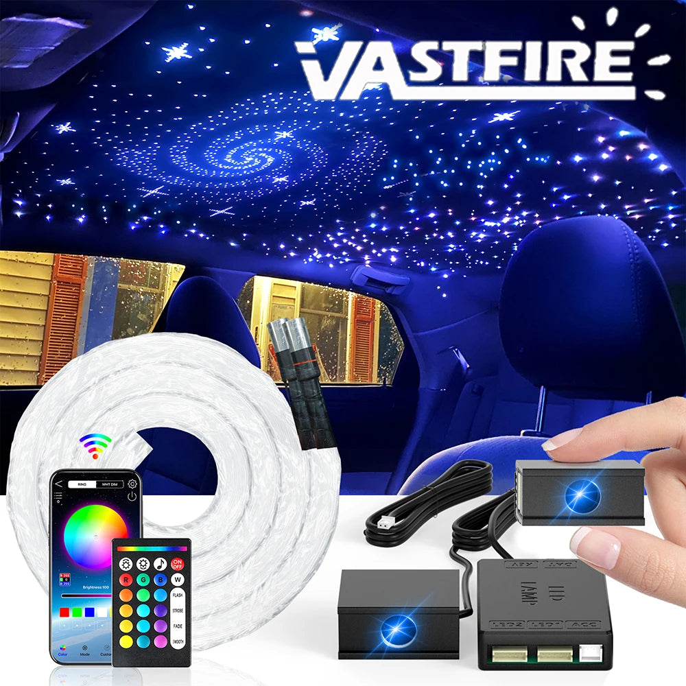Luz Techo Cielo Estrellado RGBW VASTFIRE | 1/2/4 Cabezas | App Control | Coche y Hogar - Firu Total Sales