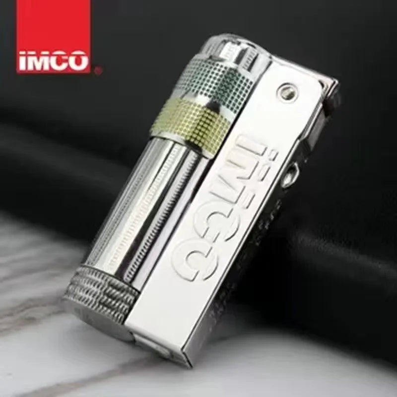 Original IMCO Lighter Old Oil Flint Lighter Windproof Stainless Steel Cigarette Petrol Oil Lighter Inflated Gadgets Man