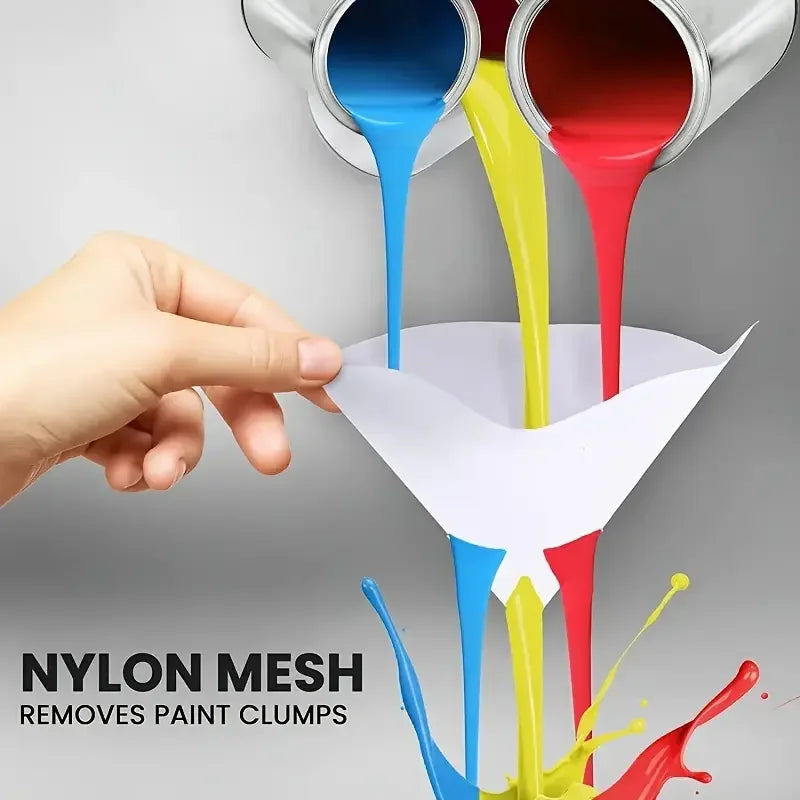 10-500PCS Car Disposable Paper Filter 190 Mesh Purifying Straining Cup Paint Spray Mesh Conical Nylon Micron Paper Funnel Tools
