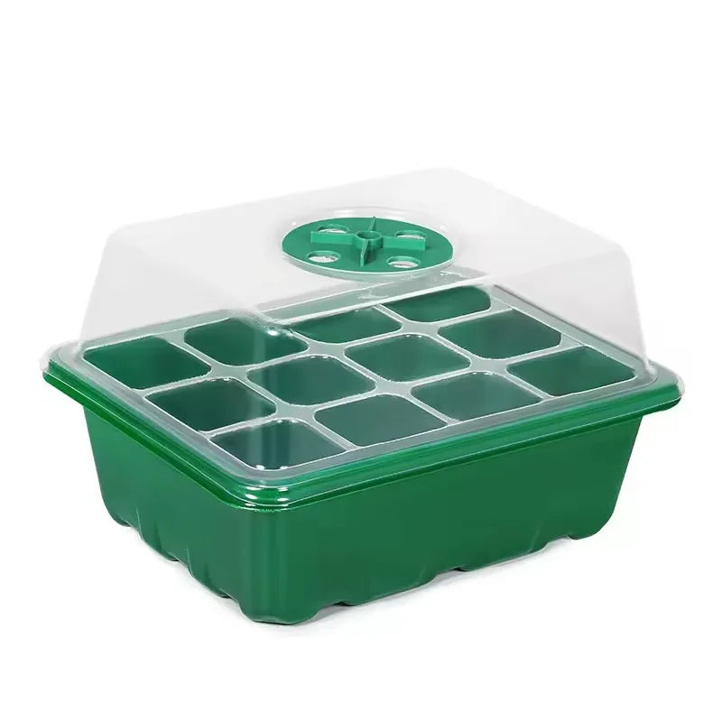 Seed Starter Kits Seedling Starter Trays (12 Cells per Tray) Humidity Adjustable Plant Germination Kits Garden Seed Starting Tra