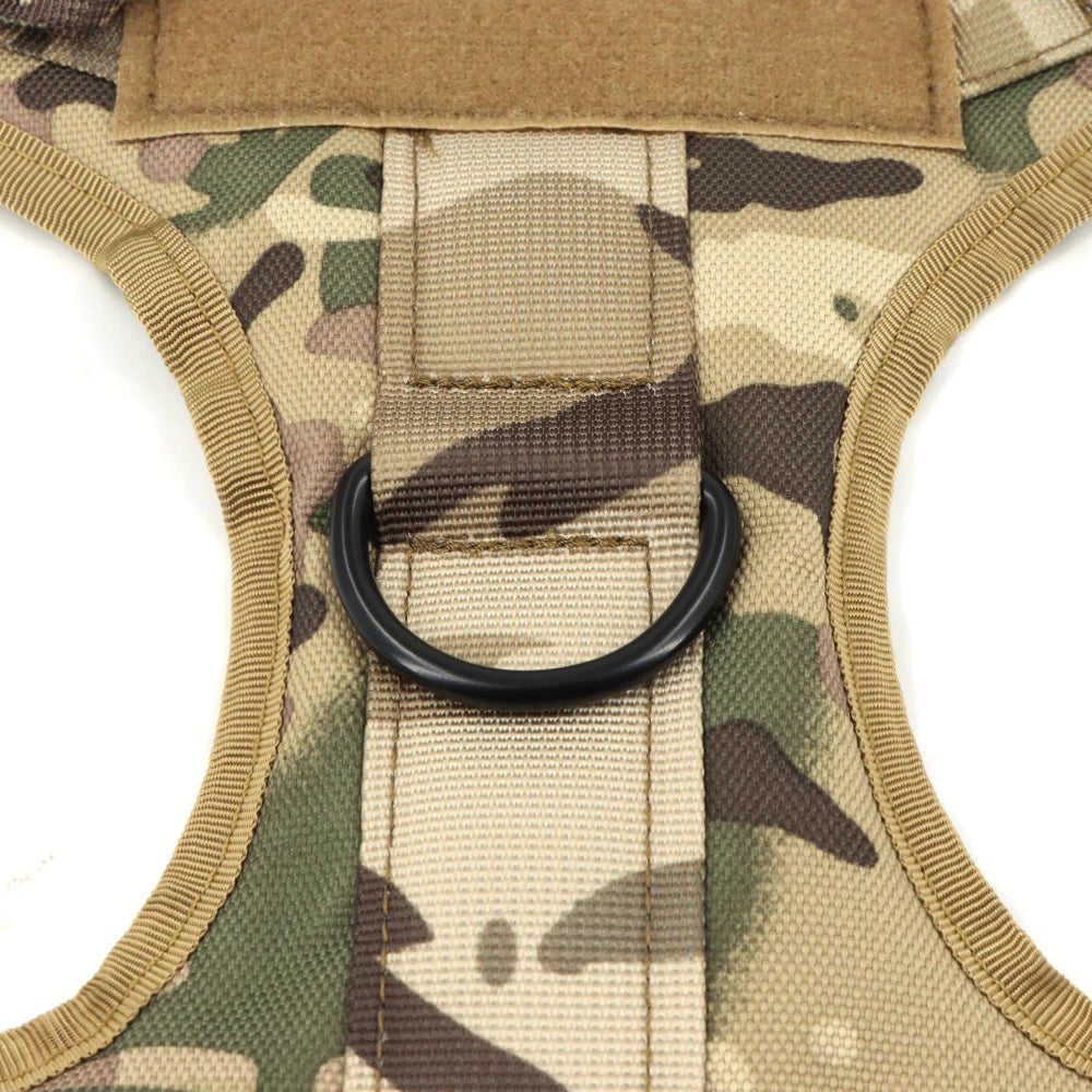 Military Large Dog Harness Collar Leash Bags Patches Set Pet Malinois Training Vests Tactical Dogs Harnesses Accessories