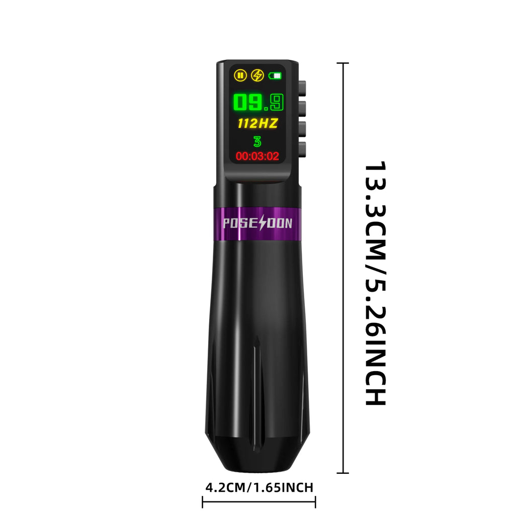 Tattoo Kit POSEIDON New Memory Tattoo Pen Kit For Permanent Makeup Tattoo Machine Wireless Tattoo Power Supply Tattoo Gun Kit