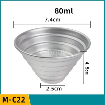 Set 5/10pcs Moldes Mini Acanalados de Aluminio para Pudding y Mousse 🍰