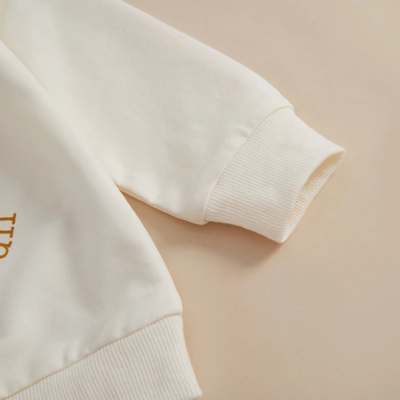 Adorable Toddler Winter Hoodies Stylish Design Cartoon Bear Print Pullover Warm Sweatshirt Kids Casual Tops for Autumn