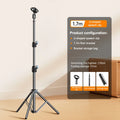 NEW! Microphone Boom Tripod Stand 1.7 2.1M Mic Tripod Bracket 66CM Crossbar Arms With Clip And Phone Holder