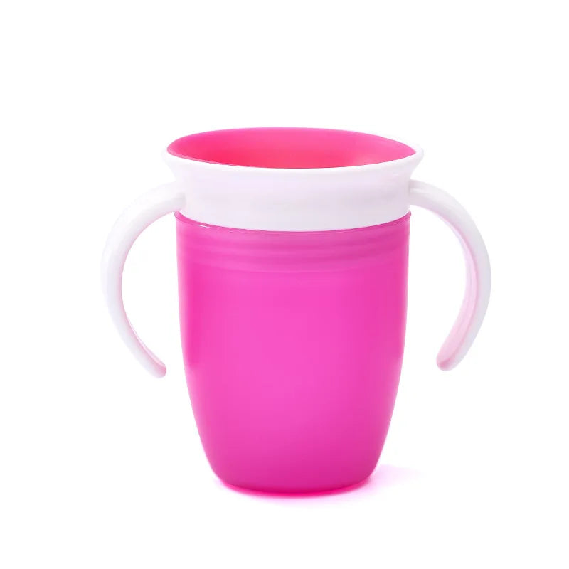 Vaso de Aprendizaje 360° con Doble Asa para Bebé | Tapa Flip | Antiderrame 🍼