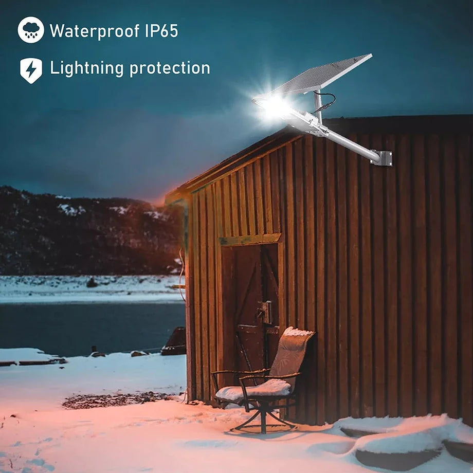 Luz Solar Exterior 200W YQCHEZI | 6000mAh | Automática Crepuscular | IP65 Garaje y Jardín - Firu Total Sales
