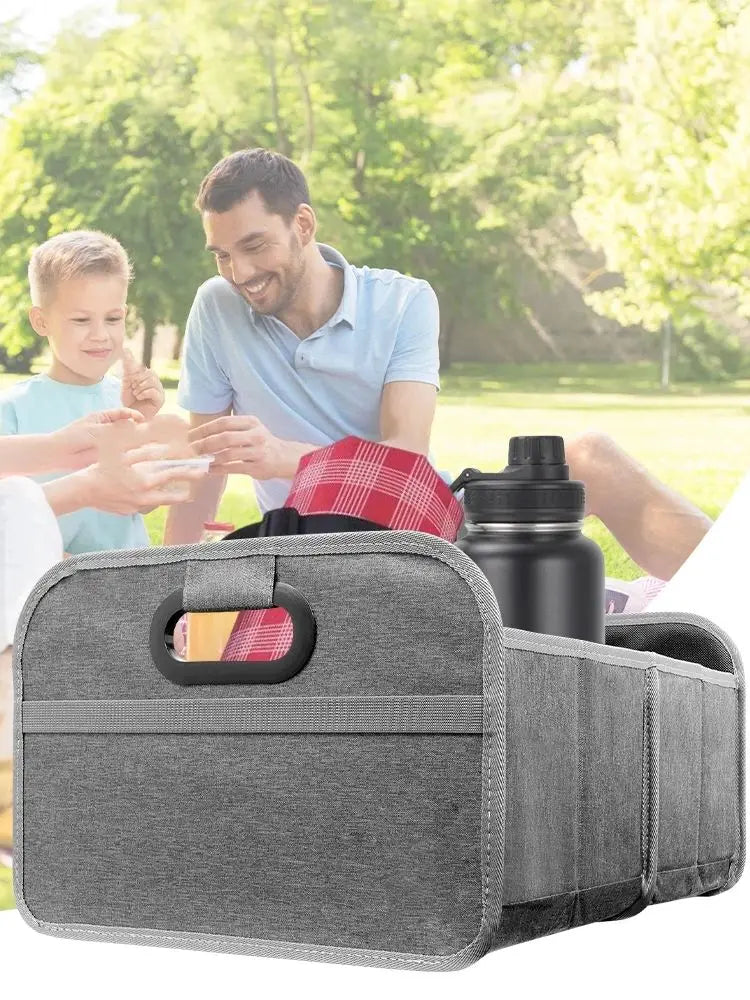35L Foldableable Portable Car Storage Box Car Storage Box Car Truck Trunk Storage Box Camping Style Outing Storage Box Space-Saving Multi-Functional Storage Box