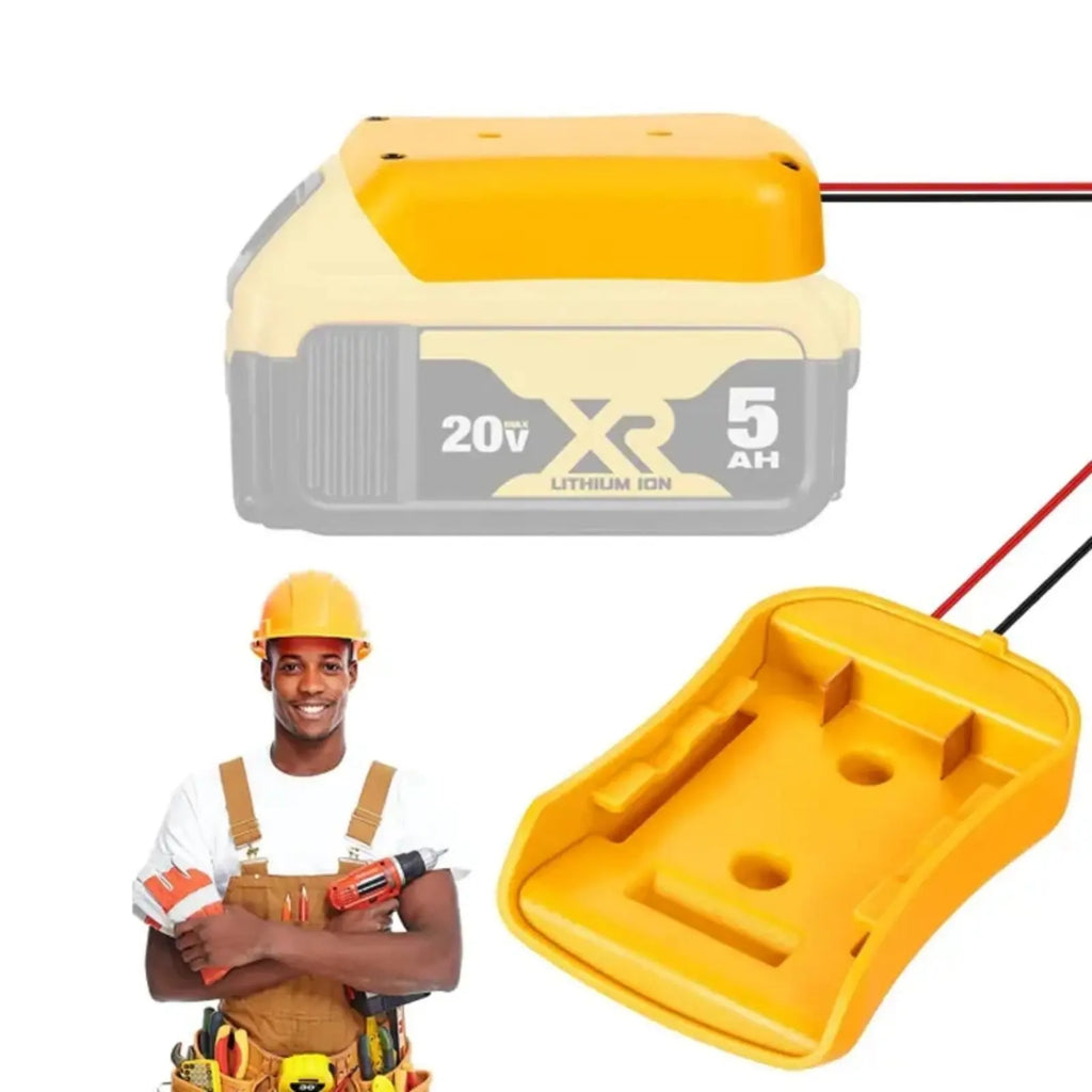 1Pc Power Connector Battery Adapter For DeWalt DCB184  DCCB204 18V/20V Max Battery Battery DIY Power Wheel Adapter Dock Holder