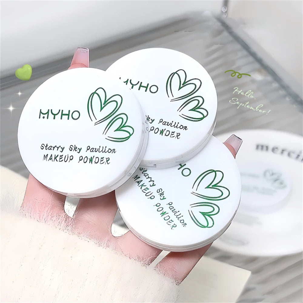 Oil Control Soft Focus Pressed Powder Matte Compact Lasting No Cakey Full Coverage Concealer Face Tightening Air Powder Makeup