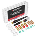 ARCCAPTAIN TIG Welding Torch Accessories Kit  Alumina Nozzle Collets Body Stubby Gas Lens #10 Glass Cup Consumables Kit